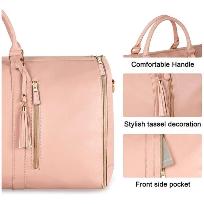 APJ990 Large Capacity Travel Portable Folding Luggage Bag Outdoor Storage Fitness Bag(Pink)