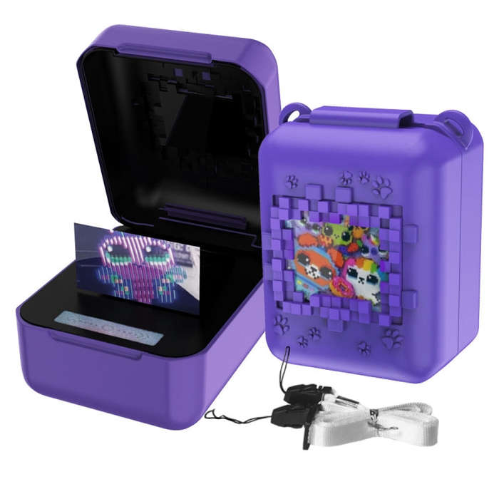 For Bitzee Pet Machine Silicone Anti-Shock And Anti-Fall Protective Cover All-Inclusive Case(Purple)