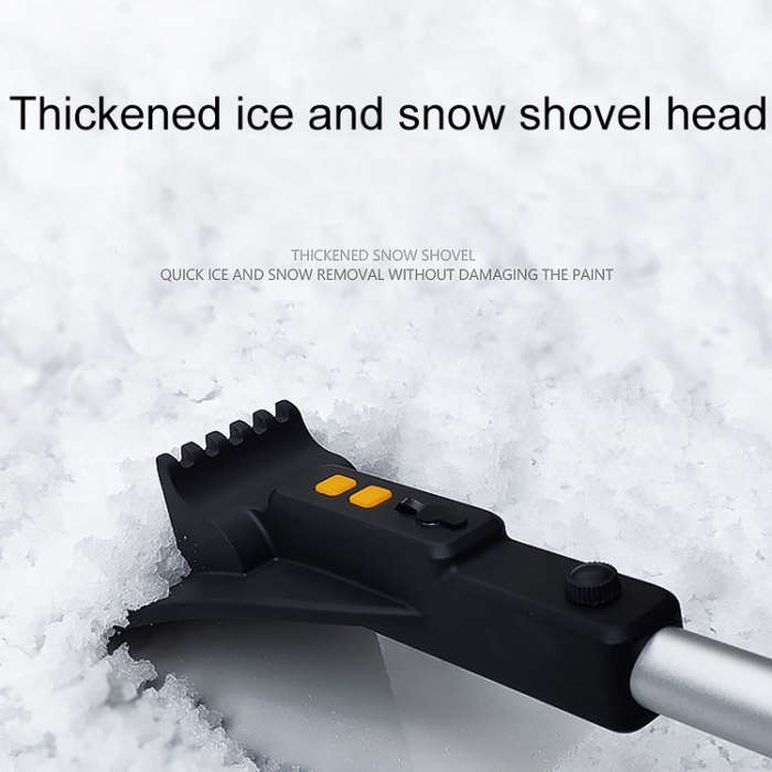 Car Multifunctional Telescopic Snow Shovel Glass Defrost De-icing Brush Winter Cleaning Tools, Sp...