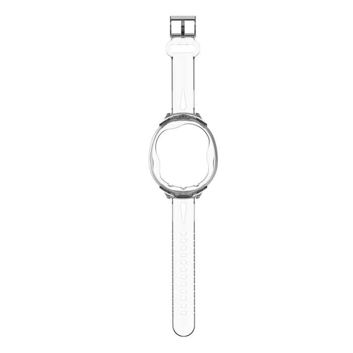 For Tamagotchi UNI (2023) Pet Game Machine Silicone Integrated Watch Strap Protective Case(Transp...
