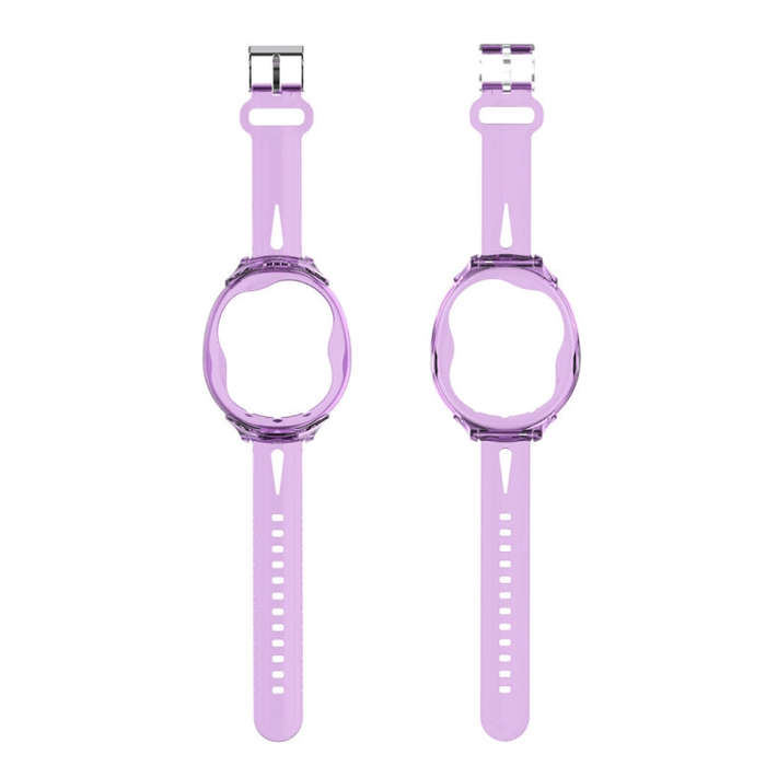 For Tamagotchi UNI (2023) Pet Game Machine Silicone Integrated Watch Strap Protective Case(Transp...