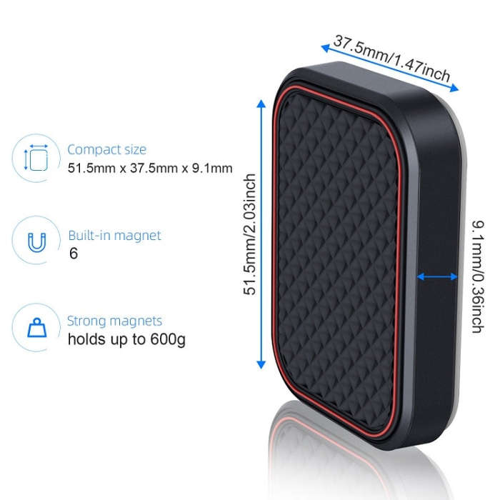 Flat Adhesive Magnetic Car Mobile Phone Navigation Holder(Red)