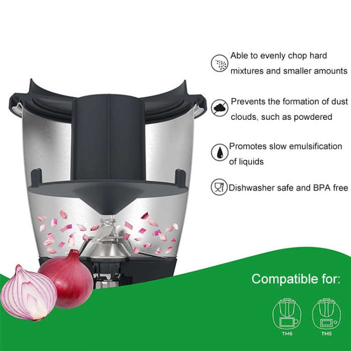 For Thermomix TM5 / TM6 Kitchen Machine Anti-Splash Protective Cover Crushing Mixing Cap(Grey)