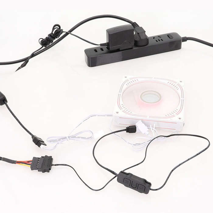 5V 3Pin To SATA Power Motherboard RGB Lighting Controller Cable For Chassis Fan