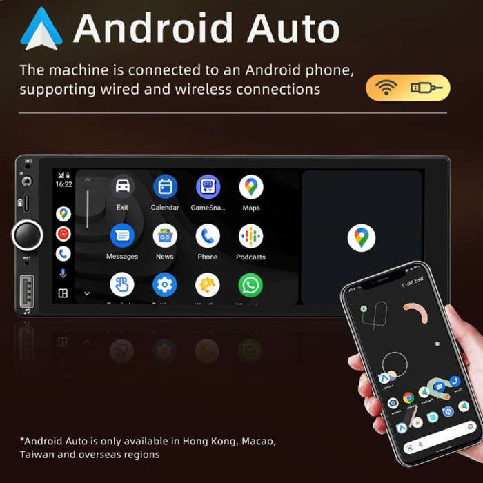 Car Universal Radio Wireless Bluetooth Hands-Free Android Navigation, Memory: 1+32G
