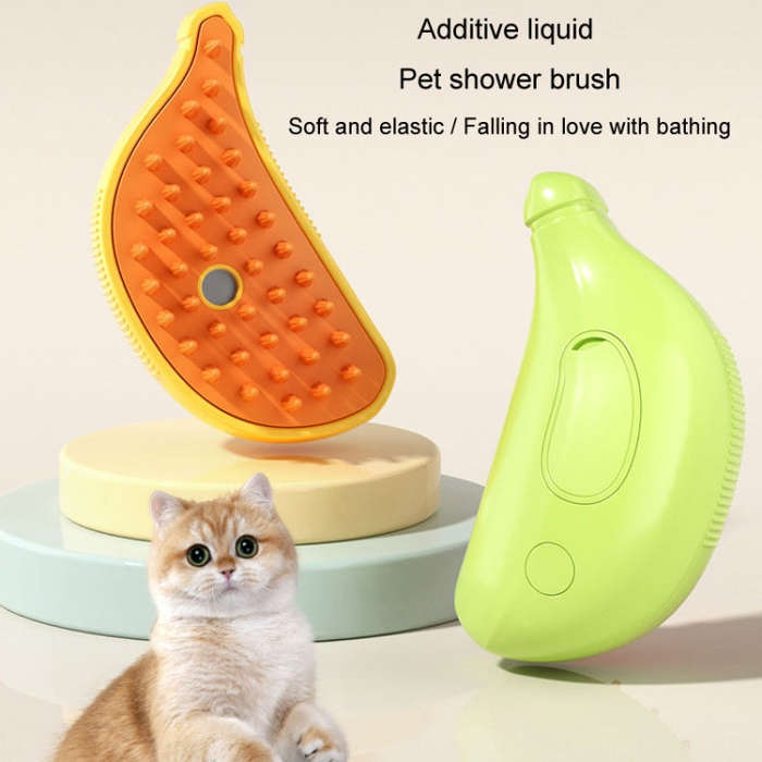 Banana Shape Pet Spray Massage Comb Electrical Cleaning Brush Hair Removal Comb For Dogs And Cats...