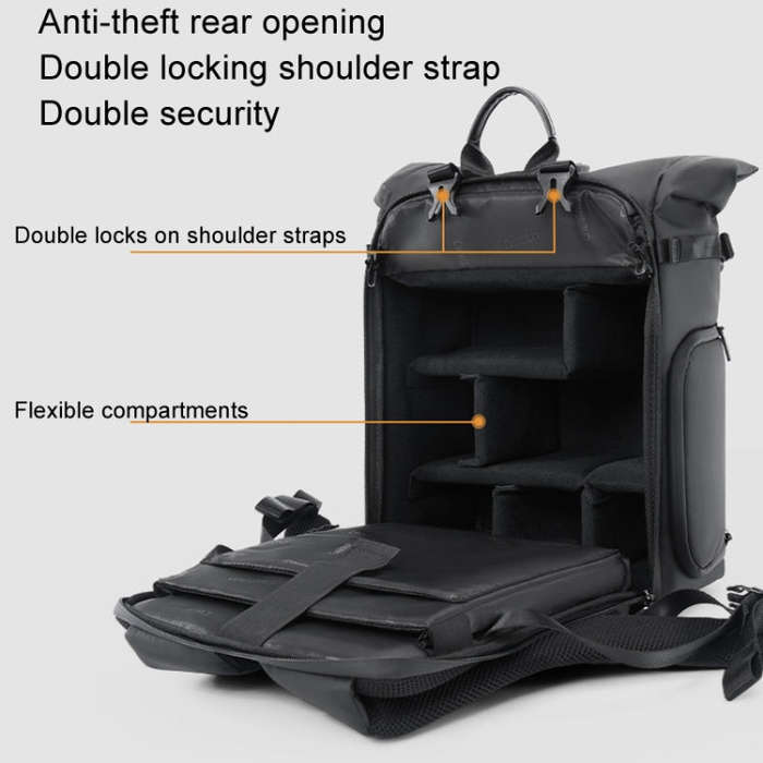 Cwatcun D113 Shoulder Leisure Camera Bag Waterproof High Capacity Outdoor Travel Photography Bag,...