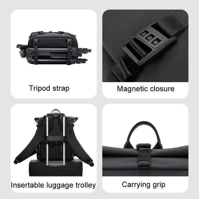 Cwatcun D113 Shoulder Leisure Camera Bag Waterproof High Capacity Outdoor Travel Photography Bag,...