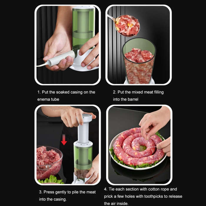 Small Household Manual Sausage Making Machine Kitchen Tools(Coffee)