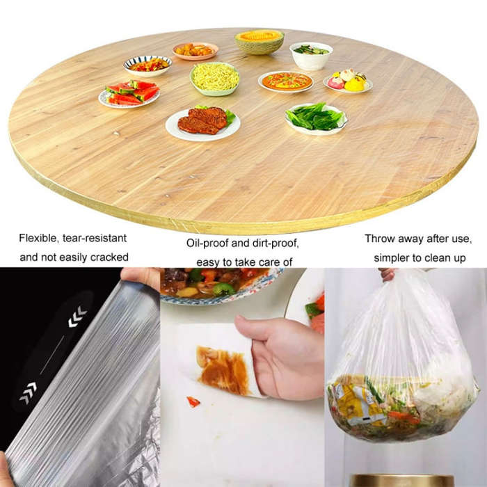 10pcs /Pack 1.6m Disposable Elastic Bunching Tablecloth Household Table Thickened PE Non-Washable...