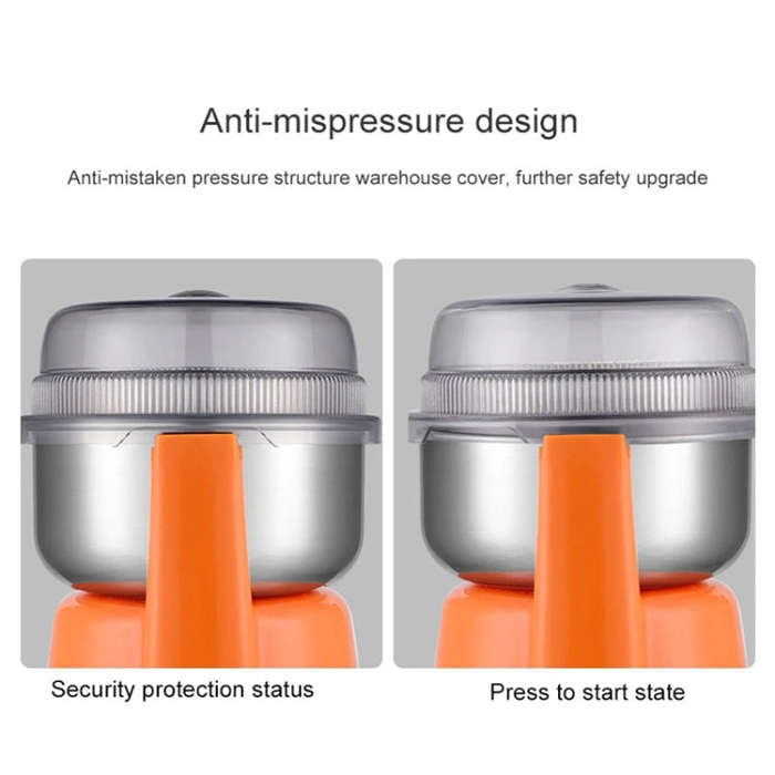 Household Coffee Grain Grinding Machine Crusher Grinder, Spec: EU Plug(Orange)