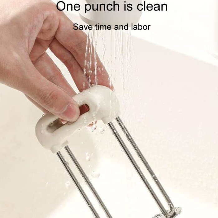 Stainless Steel Mashed Potato Masher Household Supplementary Press Potato Masticator(White)