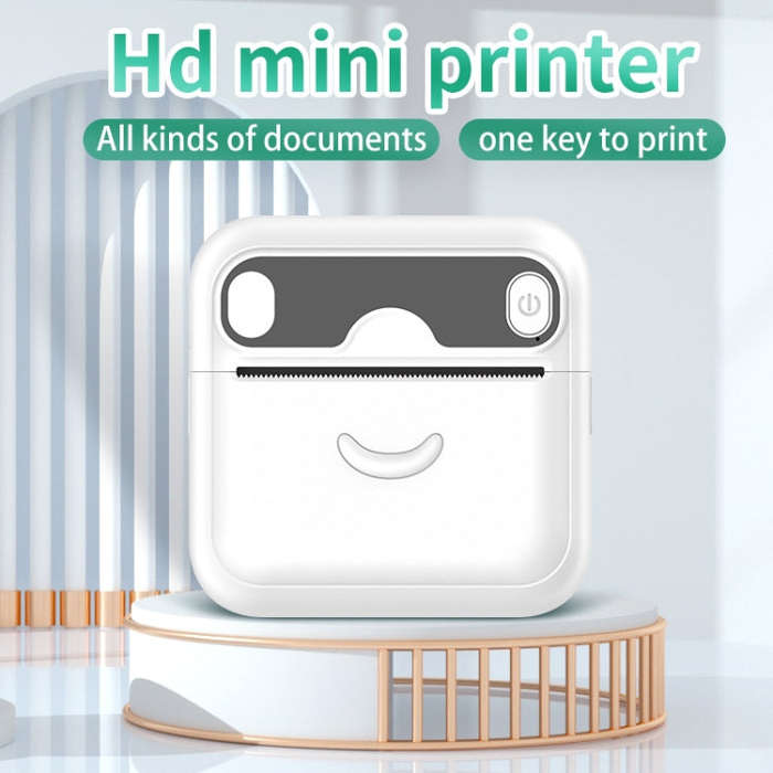 A32 Small Portable Self-adhesive Error Question Photo Label Bluetooth Pocket Thermal Printer(Engl...