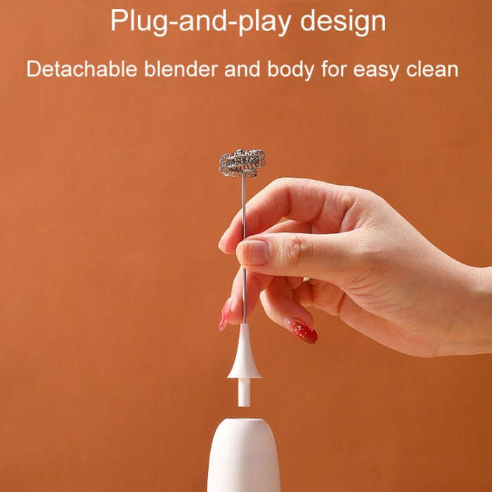 Cordless Handheld Milk And Coffee Frother Household Small Baking Mixing Tool(White)