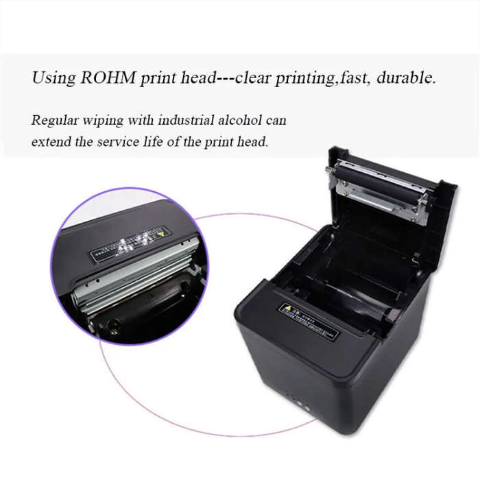 80mm USB+Network Port Thermal Receipt Printer Store Cashier Printer(US Plug)