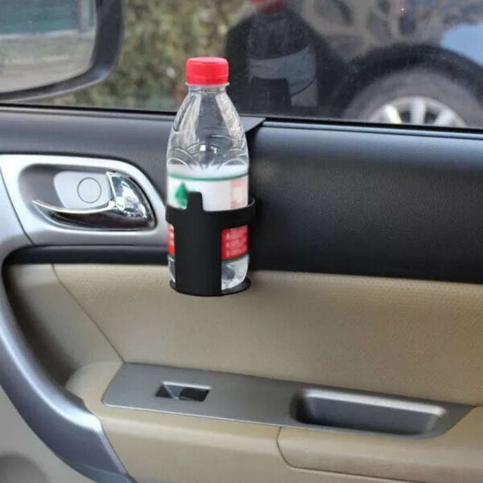Portable Cup Holder Car Drinks Cup Rack Shelf(Black)