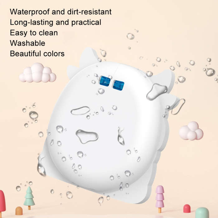 For Tamagotchi Uni (2023) Pet Game Console Silicone Protective Case(White Cow)