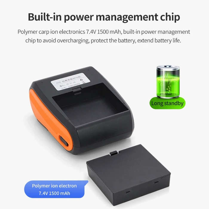 58mm Portable Logistics Takeaway Receipt Bluetooth Thermal Printer(EU Plug)