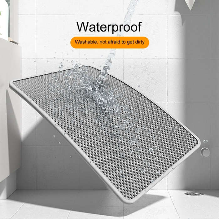 45 x 30cm Filtering And Splash-Proof Litter Mat Pet Double Layer EVA Bedding Pads(Gray)