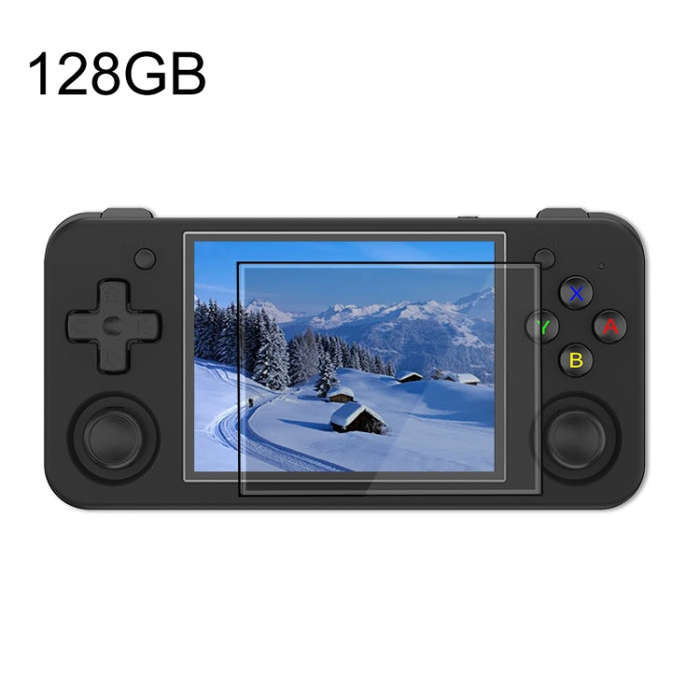 ANBERNIC RG35XX H Handheld Game Console 3.5 Inch IPS Screen Linux System 64GB+128GB(Black)