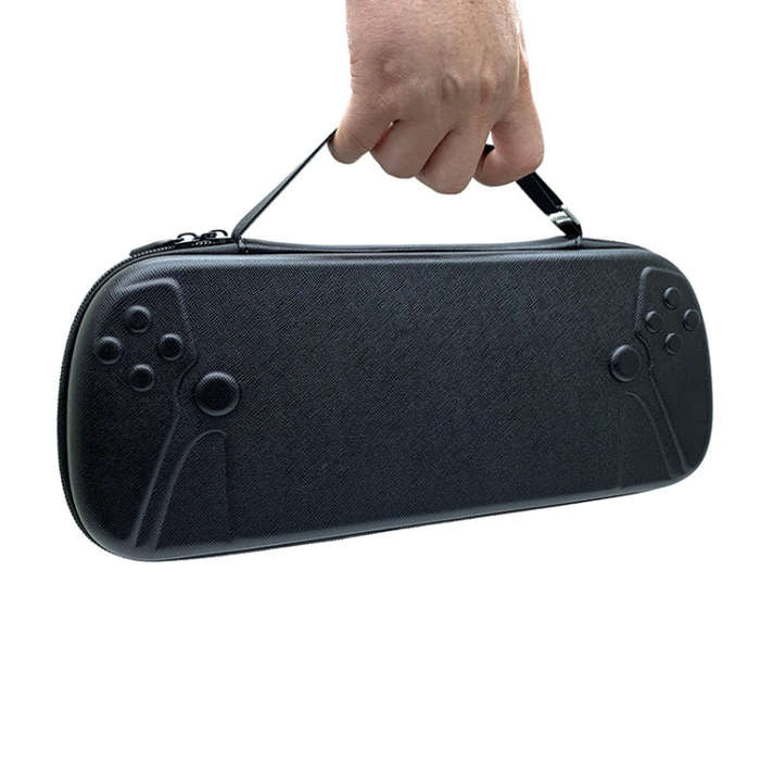For Sony PlayStation Portal Hard Shell Case Portable Storage Bag, Style: PU Cross Line