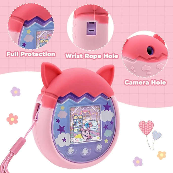 For Tamagotchi Pix Cartoon Electronic Pet Game Console Anti-Slip And Anti-Fall Silicone Protectiv...