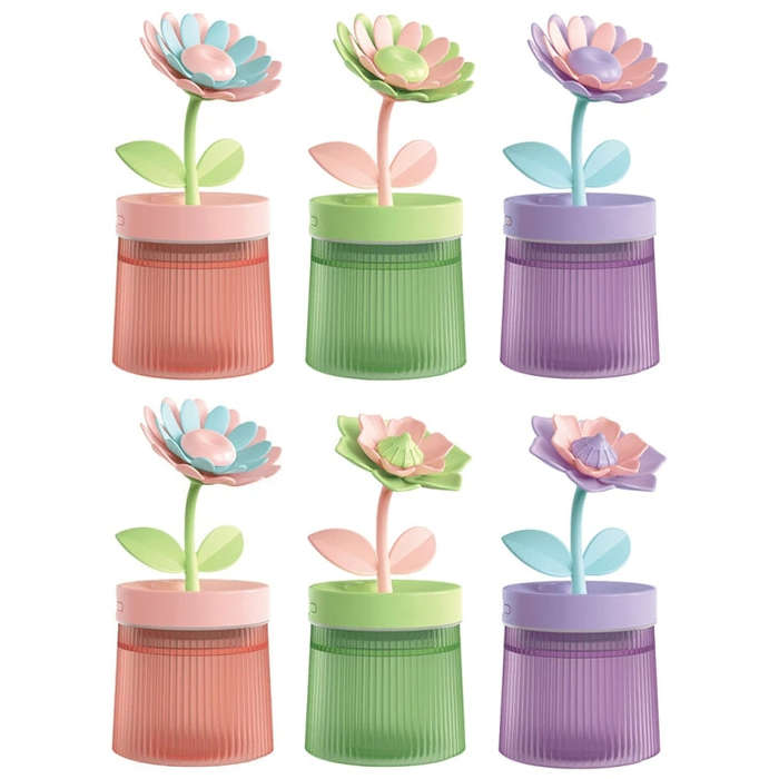 Flower Spray Hhydrating Colorful Atmosphere Light USB Aromatherapy Humidifier, Color: Sunflower P...