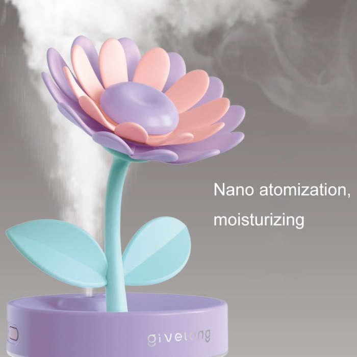 Flower Spray Hhydrating Colorful Atmosphere Light USB Aromatherapy Humidifier, Color: Sunflower P...