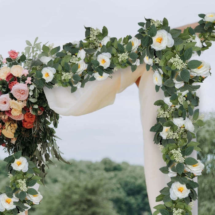 2pcs 2m Simulation Flower Rattan Party Decoration Forest Wedding Arrangement Artificial Rose Ratt...