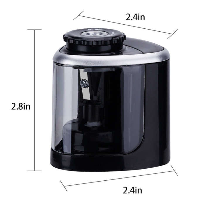 TENWIN Electrical Pencil Sharpener Student Stationery Semi-Automatic Sharpeners Battery Model(Blue)