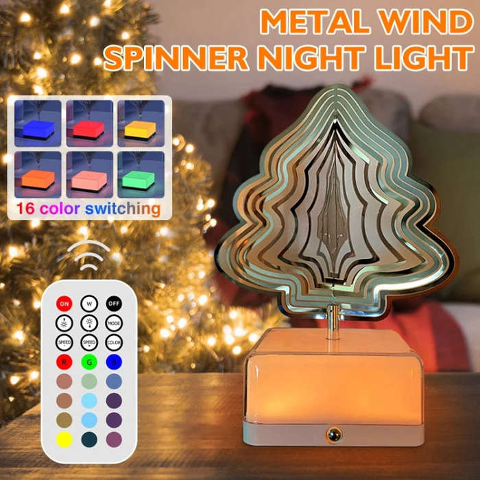 16 Colors 3D Rotating Bedside Lamp Night Light LED Rechargeable Ambient Light Decorative Ornament...
