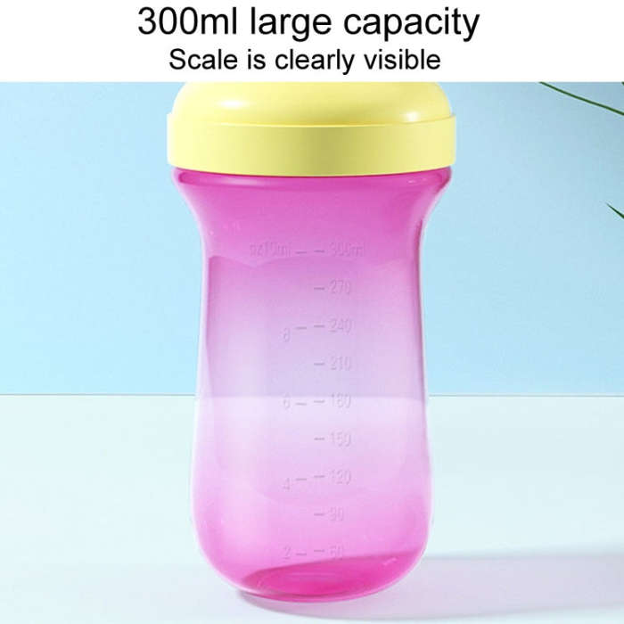 300ml Baby Learning Drinking Mug Children Portable Large Capacity Water Bottles(Green)
