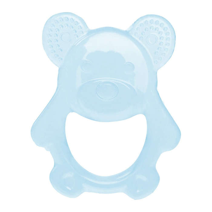 Baby Teething Stick Toys Childrens Silicone Bear Bites With Storage Box(Blue)