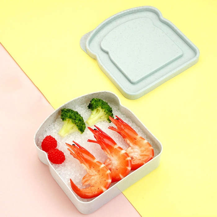 Home Toast Sandwich Storage Box Outdoor Portable Plastic Preservation Box(Blue)