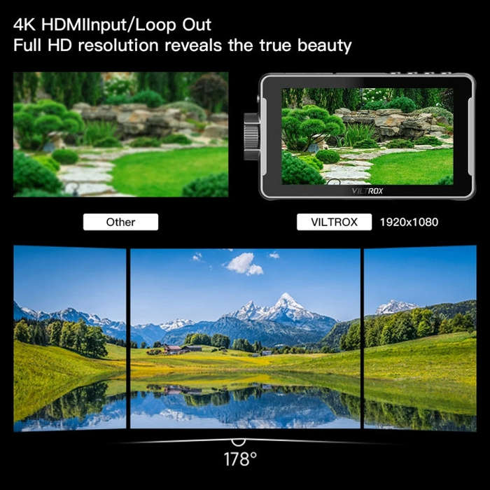 VILTROX DC550 Touch Model 5.5 Inch Camera Studio Monitors 4K HDMI 3D LUT Director Monitor