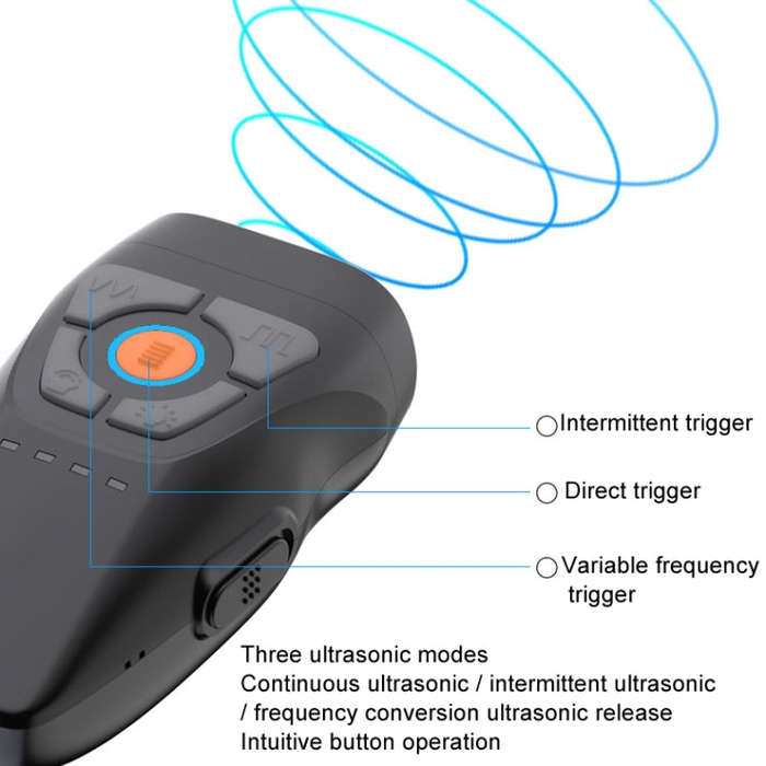 Dual Ultrasonic Repeller Pet Stop Barker With Mobile Power Supply Flashing Lighting Horn Function...
