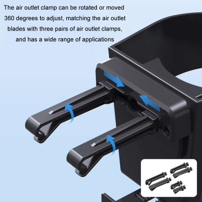 Multifunctional Car Air Conditioner Outlet Cup Holder Ashtray(Black)