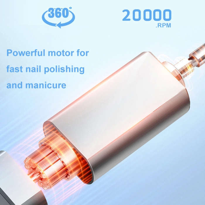 HX-10 LED Digital Display Multifunctional Nail Polisher Polishing and Exfoliating Manicure Tools(...