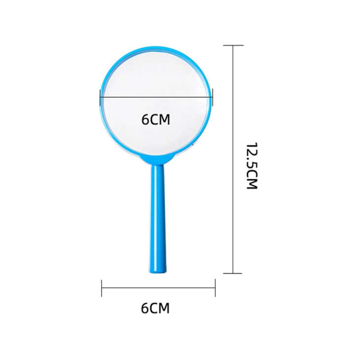 4pcs Children Color Magnifier 60mm Handheld Plastic Magnifying Glass, Color Random Delivery