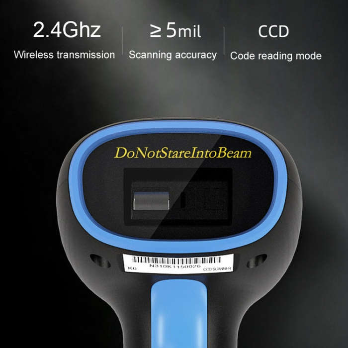 Supermarket Cashier Express Scanner Warehouse Handheld Barcode Scanning Device, Model: Wireless 2...