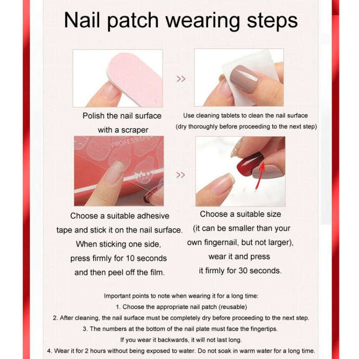 24pcs/box Handmade Nail Glitter Nail Jelly Glue Finished Patch, Color: BY16(Wear Tool Bag)