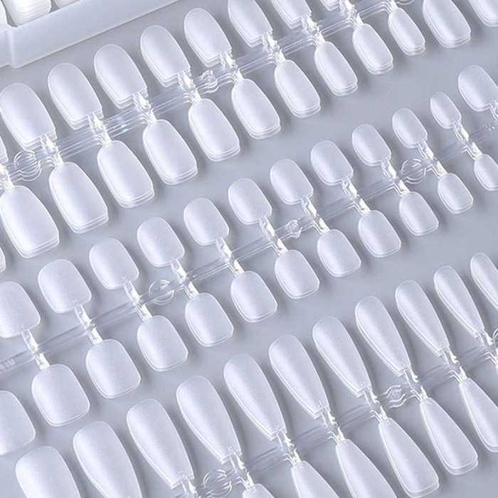 10pairs Of 100pcs/Box Frosted False Nails Artificial Tip, Shape: Ultra-short Ladder L