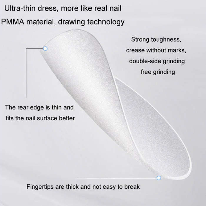 10pairs Of 100pcs/Box Frosted False Nails Artificial Tip, Shape: Ultra-short Ladder L