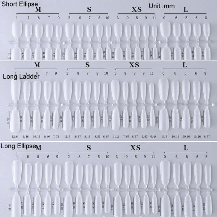 10pairs Of 100pcs/Box Frosted False Nails Artificial Tip, Shape: Ultra-short Ladder L