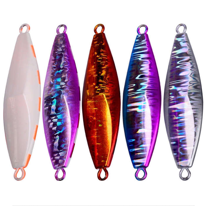 PROBEROS LF124 Deep Sea Iron Plate Lead Fish Fishing Lure Slow Sinking Rocking Luminous Boat Fish...