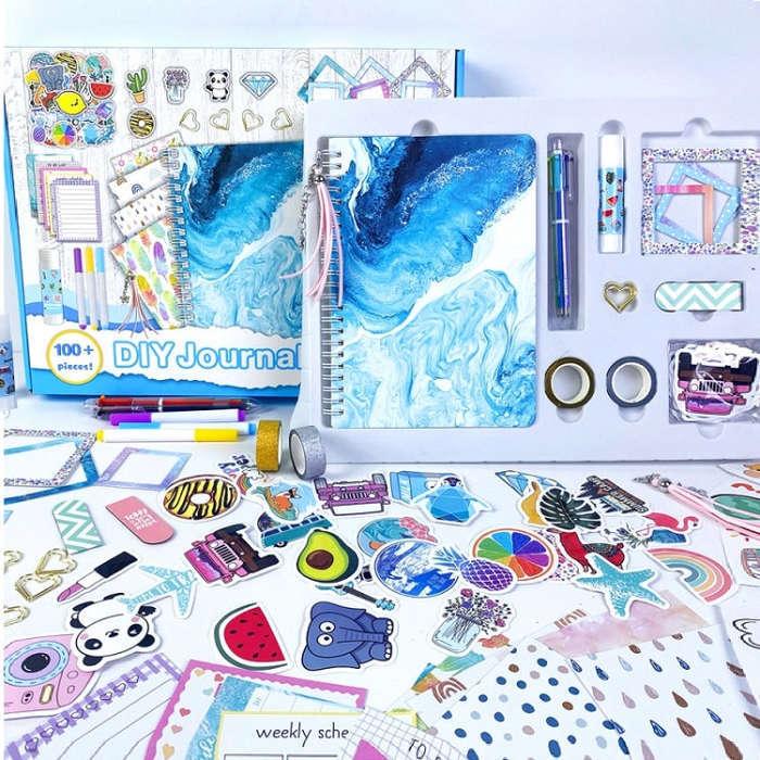 Children DIY Decorative Handbook Scrapbook Stickers(Purple)