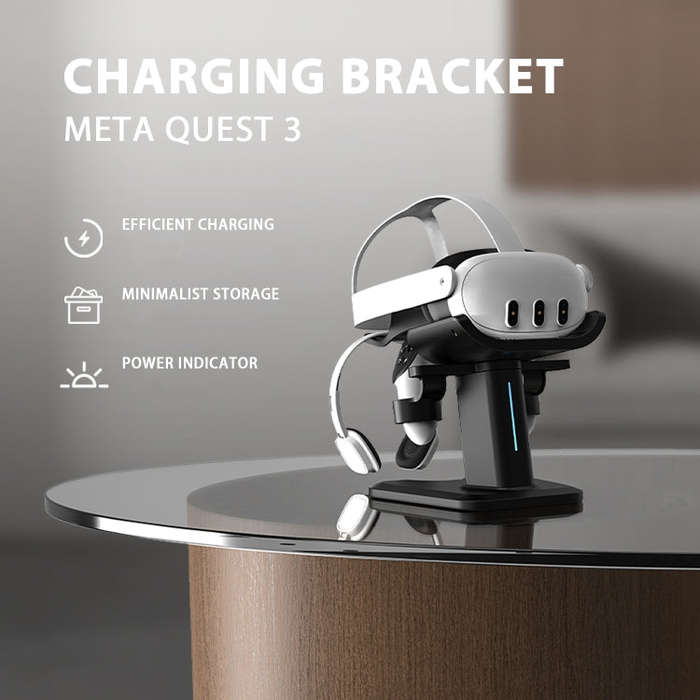 For Quest 3 / 2 / Pro Charging Storage Stand With RGB Lights(Black)