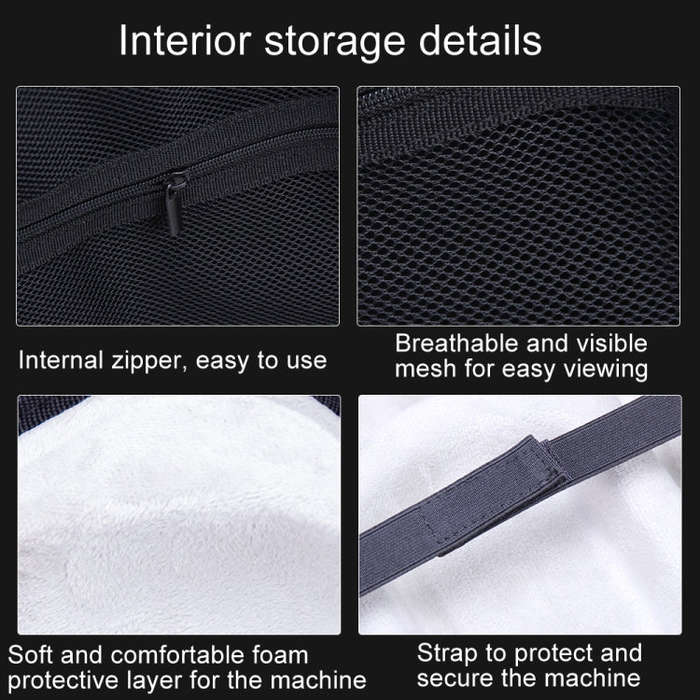 For Apple Vision Pro Storage Bag VR Headwear EVA Portable Hard Case(Cloth Pattern Black)