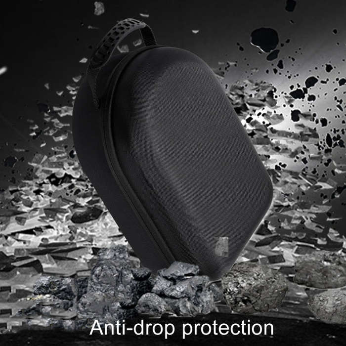 For Apple Vision Pro Storage Bag VR Headwear EVA Portable Hard Case(Cloth Pattern Black)