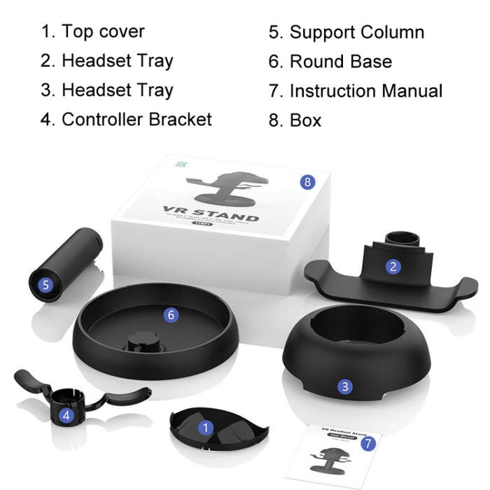 AMVR TYBP1 VR Desktop Storage Display Rack For Apple Vision Pro / Quest 3 / Pico 4 / PlayStation ...